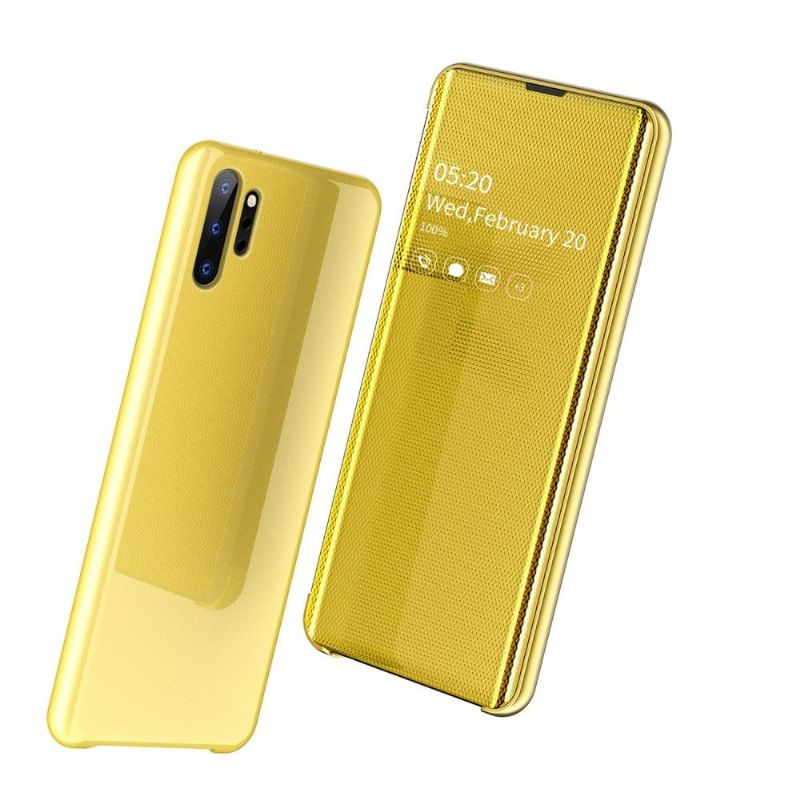 Kryt Na Samsung Galaxy Note 10+ / Note 10+ 5G Flipové Pouzdro Zrcadlový Efekt