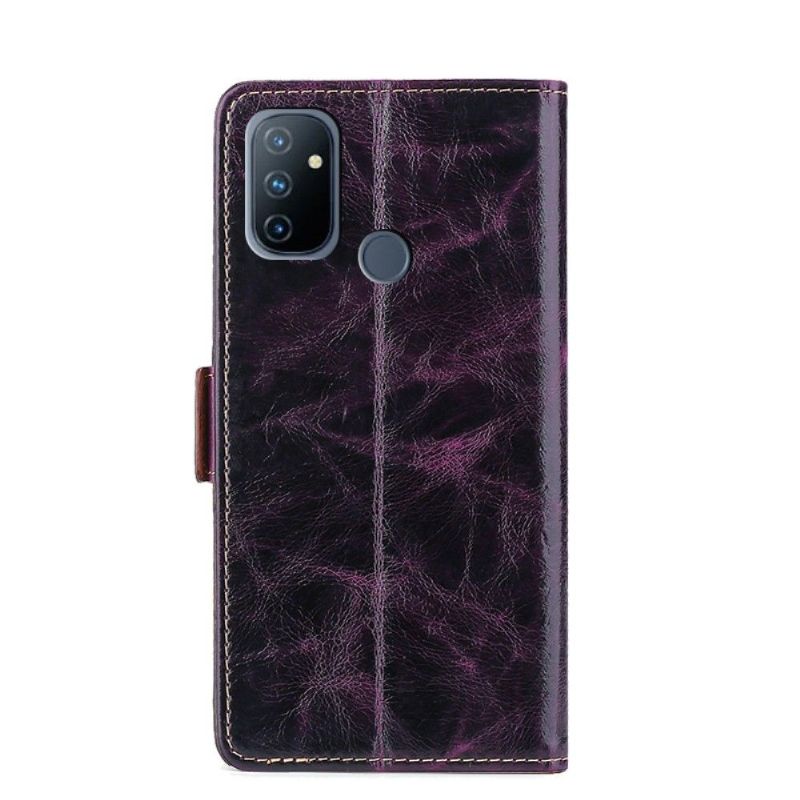 Flipové Pouzdro Na OnePlus Nord N100 Kožené Pouzdro Kožený Držák Karet S Efekty