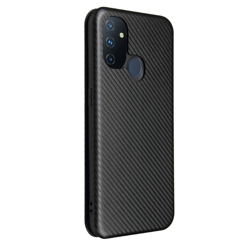 Flipové Pouzdro Na OnePlus Nord N100 Umělá Kůže Ve Stylu Uhlíkových Vláken