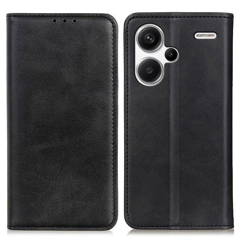 Kožené Pouzdro Folio Xiaomi Redmi Note 13 Pro Plus 5g Štípaná Kůže
