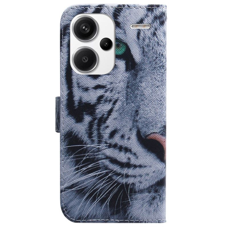 Kožený Kryt Xiaomi Redmi Note 13 Pro Plus 5g Bílý Tygr