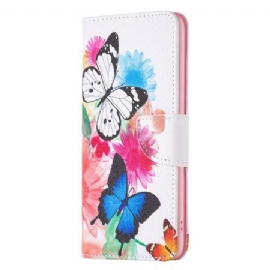 Kožený Kryt Xiaomi Redmi Note 13 Pro Plus 5g Dva Motýli