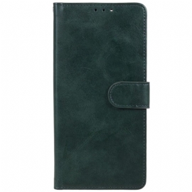 Kožený Kryt Xiaomi Redmi Note 13 Pro Plus 5g Efekt Hladké Kůže S Páskem