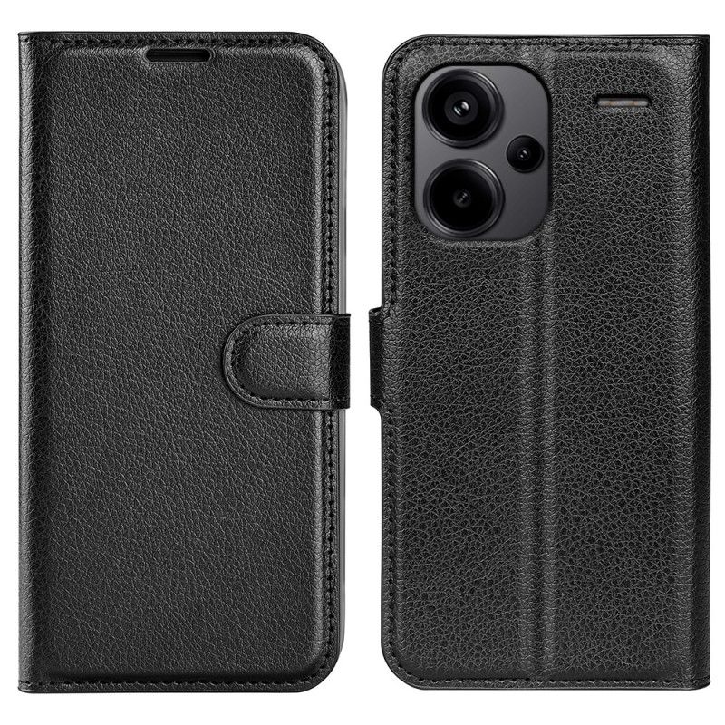 Kožený Kryt Xiaomi Redmi Note 13 Pro Plus 5g Klasická Umělá Kůže Litchi