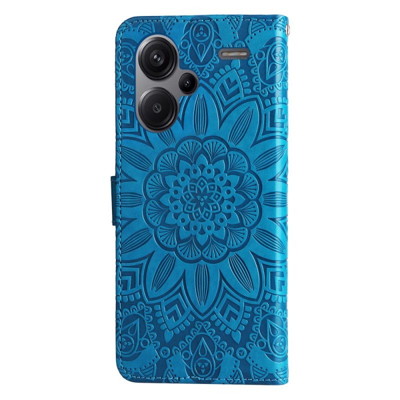 Kožený Kryt Xiaomi Redmi Note 13 Pro Plus 5g Slunečnice S Popruhem