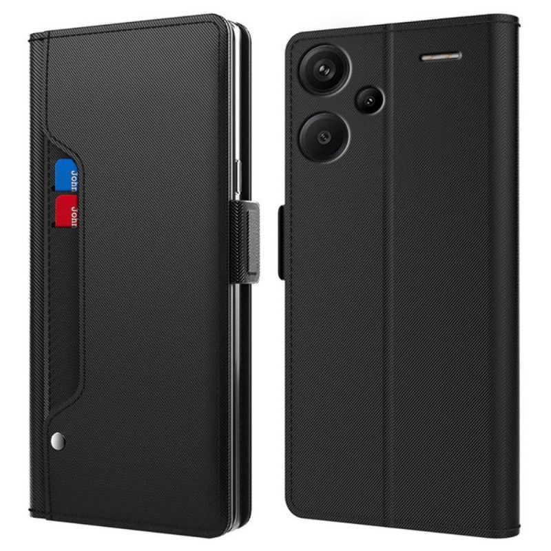 Kožený Kryt Xiaomi Redmi Note 13 Pro Plus 5g Zrcadlový A Přední Držák Karty