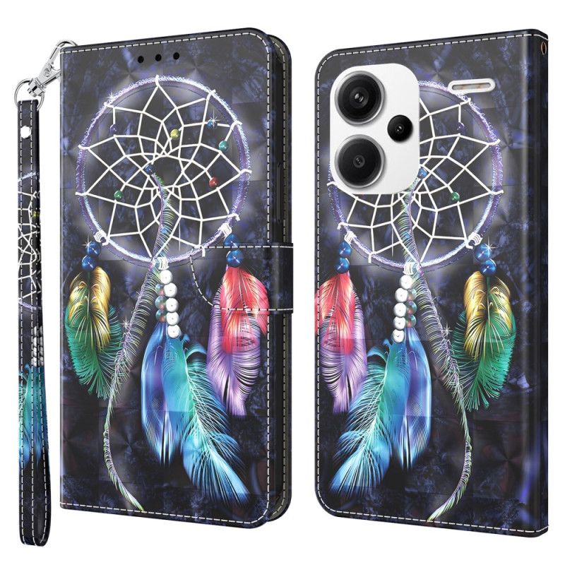 Peněženková Pouzdra Xiaomi Redmi Note 13 Pro Plus 5g Kryty Na Mobil Lapač Snů S Popruhem