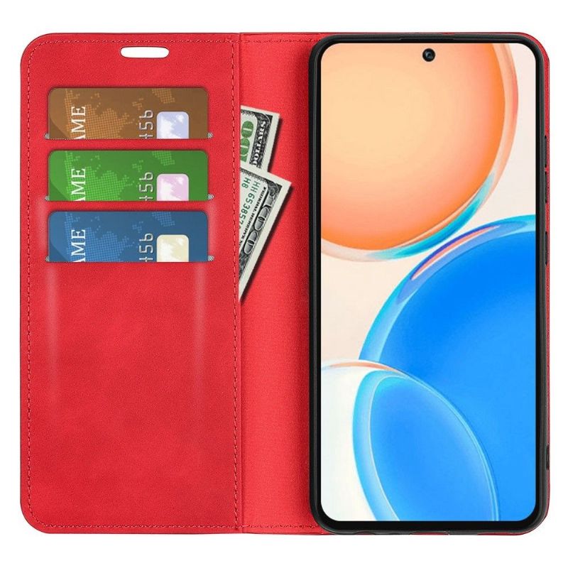 Kožené Pouzdro Folio Na Honor X8 Funkce Stojanu Z Umělé Kůže