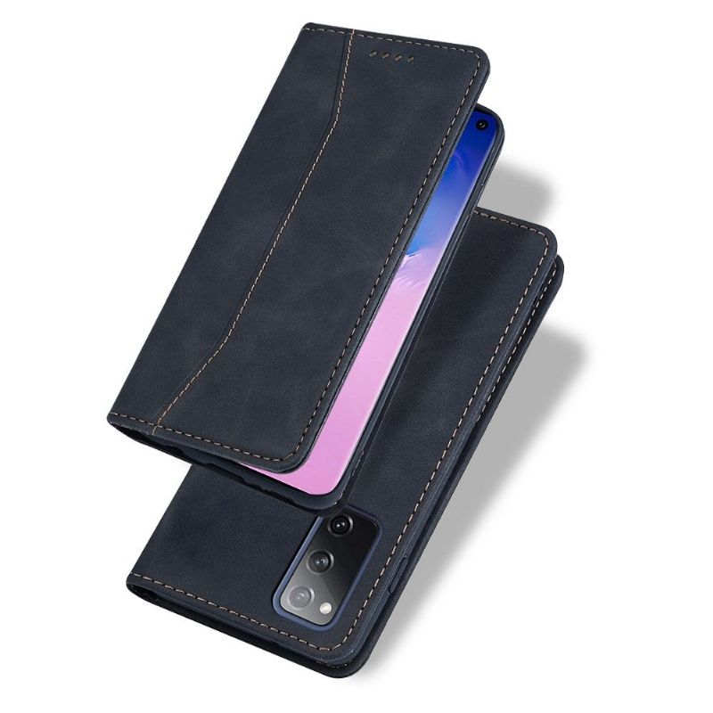 Flipové Pouzdro Na Samsung Galaxy S20 FE Hircusův Kožený Efekt