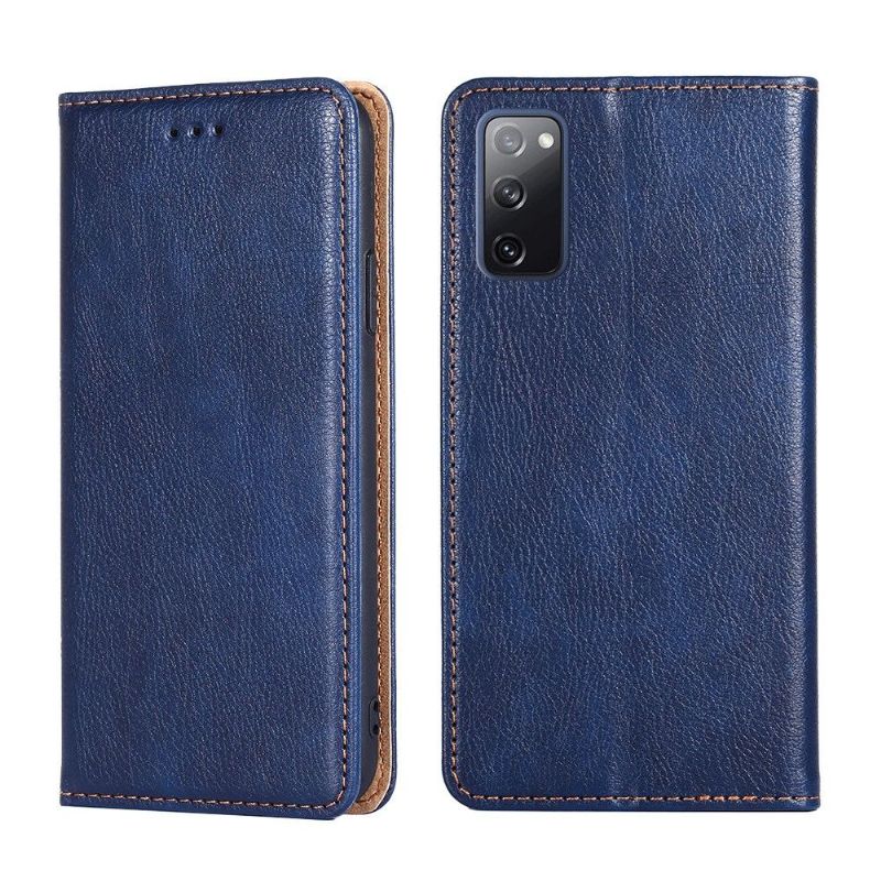 Flipové Pouzdro Na Samsung Galaxy S20 FE Kožené Pouzdro Čistá Umělá Kůže