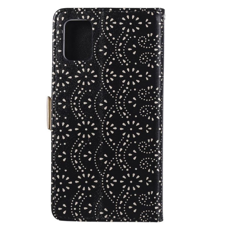 Flipové Pouzdro Na Samsung Galaxy S20 FE Květinová Krajka