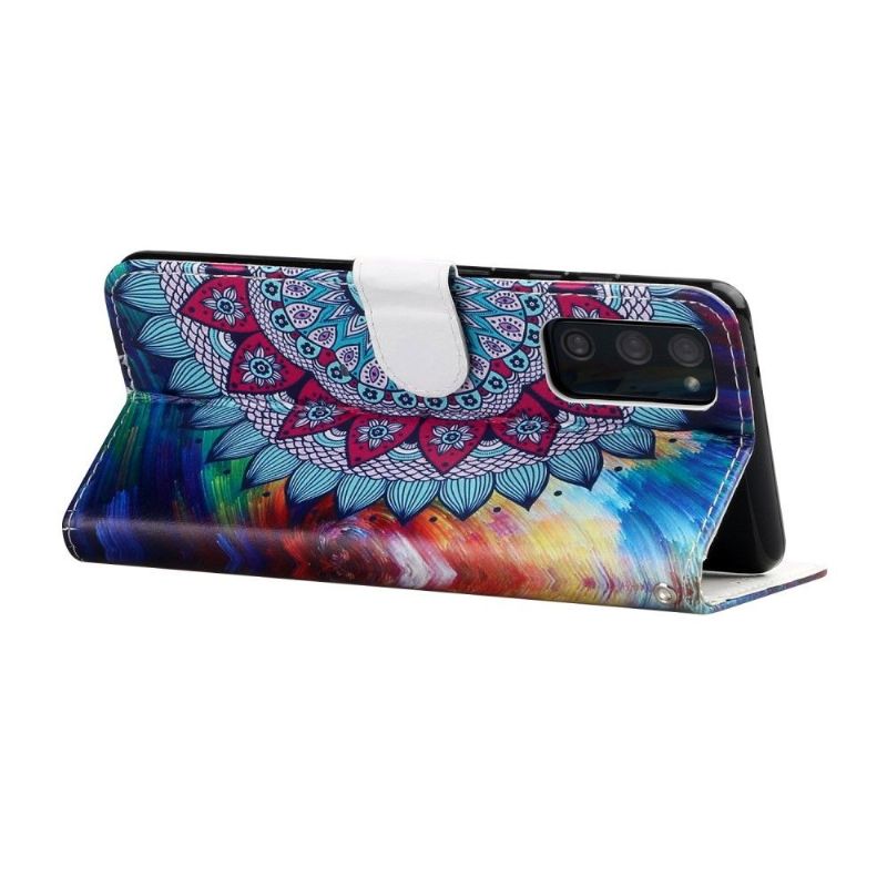 Flipové Pouzdro Na Samsung Galaxy S20 FE Květinová Mandala