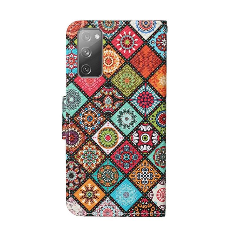 Flipové Pouzdro Na Samsung Galaxy S20 FE Mandalový Kaleidoskop
