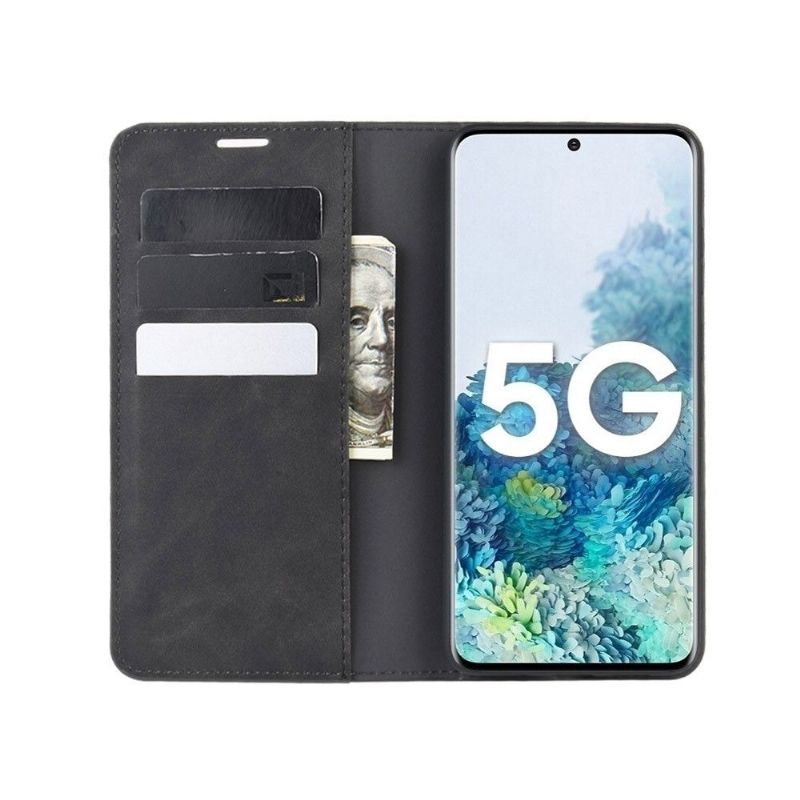 Flipové Pouzdro Na Samsung Galaxy S20 FE Obchodní Retro Kožený Efekt