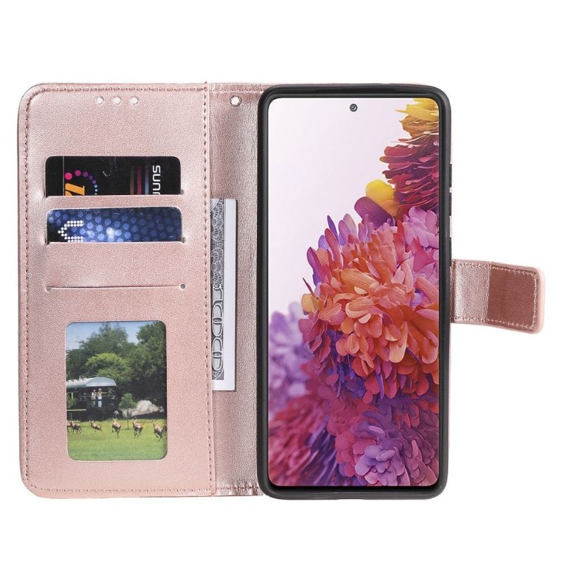 Flipové Pouzdro Na Samsung Galaxy S20 FE Reliéfní Mandala