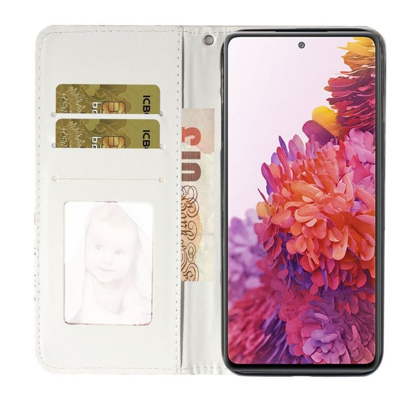 Flipové Pouzdro Na Samsung Galaxy S20 FE Sova A Barevný Lapač Snů