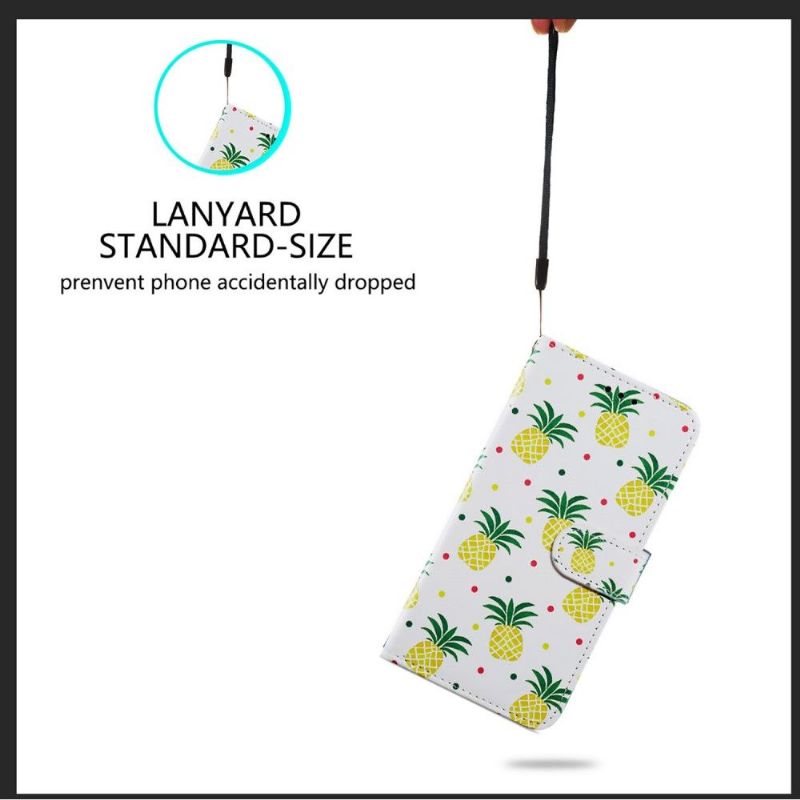 Kožené Pouzdro Na Samsung Galaxy S20 FE Ananas
