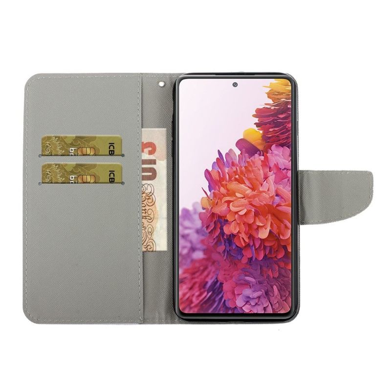 Kožené Pouzdro Na Samsung Galaxy S20 FE Barevné Listy