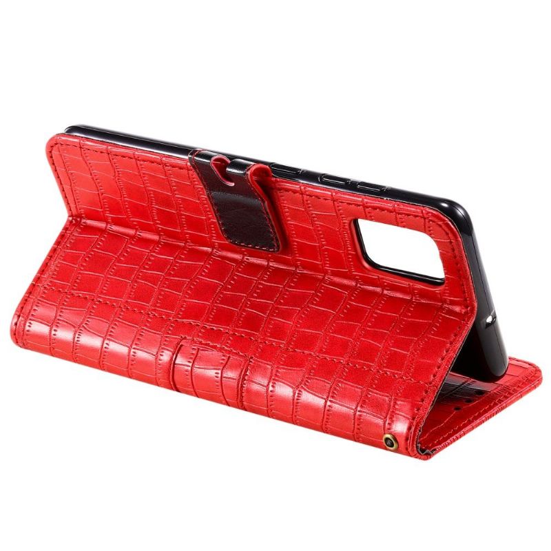 Kožené Pouzdro Na Samsung Galaxy S20 FE Styl Kůže S Efektem Croc