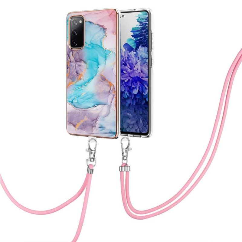 Kryt Na Samsung Galaxy S20 FE Na Lana Modrý Mramor