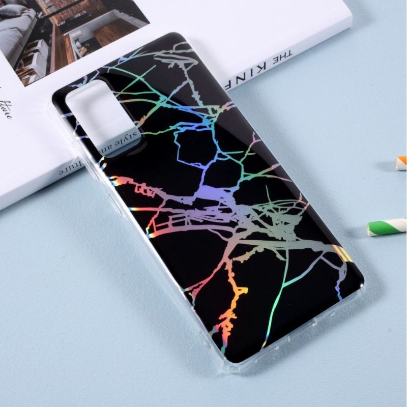 Kryt Na Samsung Galaxy S20 FE Mramor S Kovovým Efektem