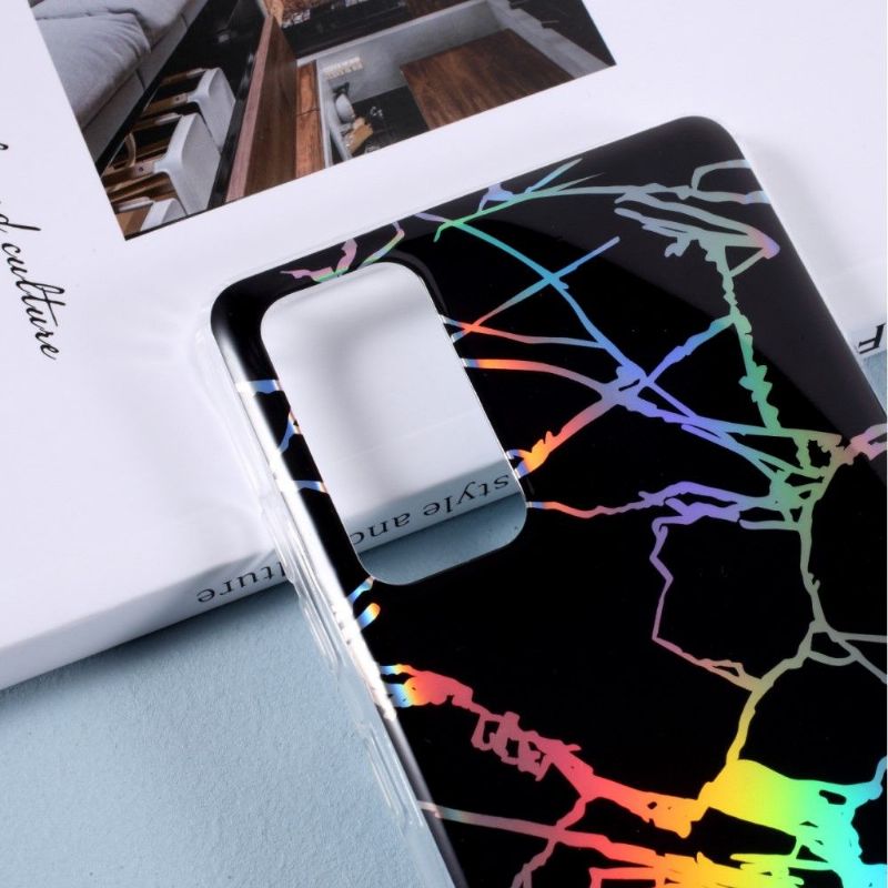 Kryt Na Samsung Galaxy S20 FE Mramor S Kovovým Efektem