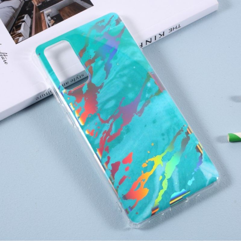 Kryt Na Samsung Galaxy S20 FE Mramor S Kovovým Efektem