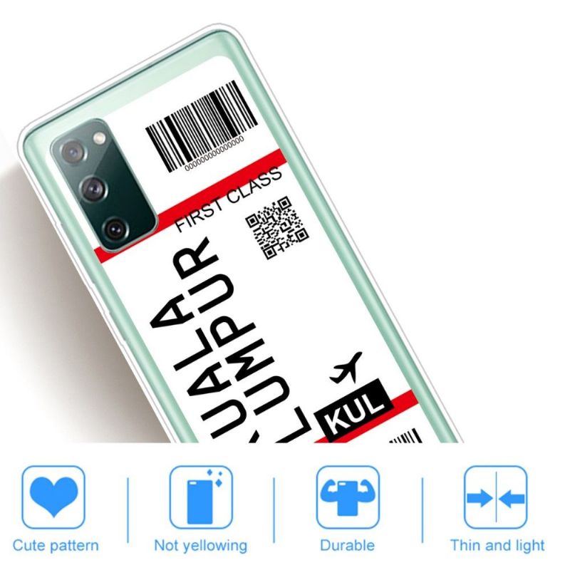 Kryt Na Samsung Galaxy S20 FE Palubní Vstupenka 06 Kuala Lumpur