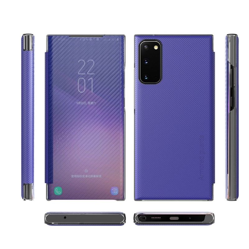 Kryty Na Mobil Na Samsung Galaxy S20 FE Flipové Pouzdro Uhlíkové Vlákno