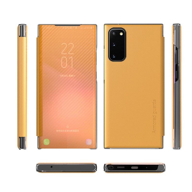 Kryty Na Mobil Na Samsung Galaxy S20 FE Flipové Pouzdro Uhlíkové Vlákno
