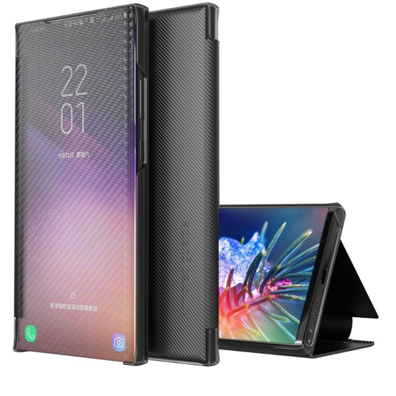Kryty Na Mobil Na Samsung Galaxy S20 FE Flipové Pouzdro Uhlíkové Vlákno