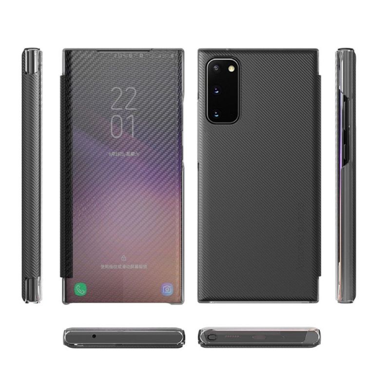 Kryty Na Mobil Na Samsung Galaxy S20 FE Flipové Pouzdro Uhlíkové Vlákno