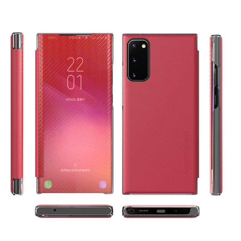 Kryty Na Mobil Na Samsung Galaxy S20 FE Flipové Pouzdro Uhlíkové Vlákno