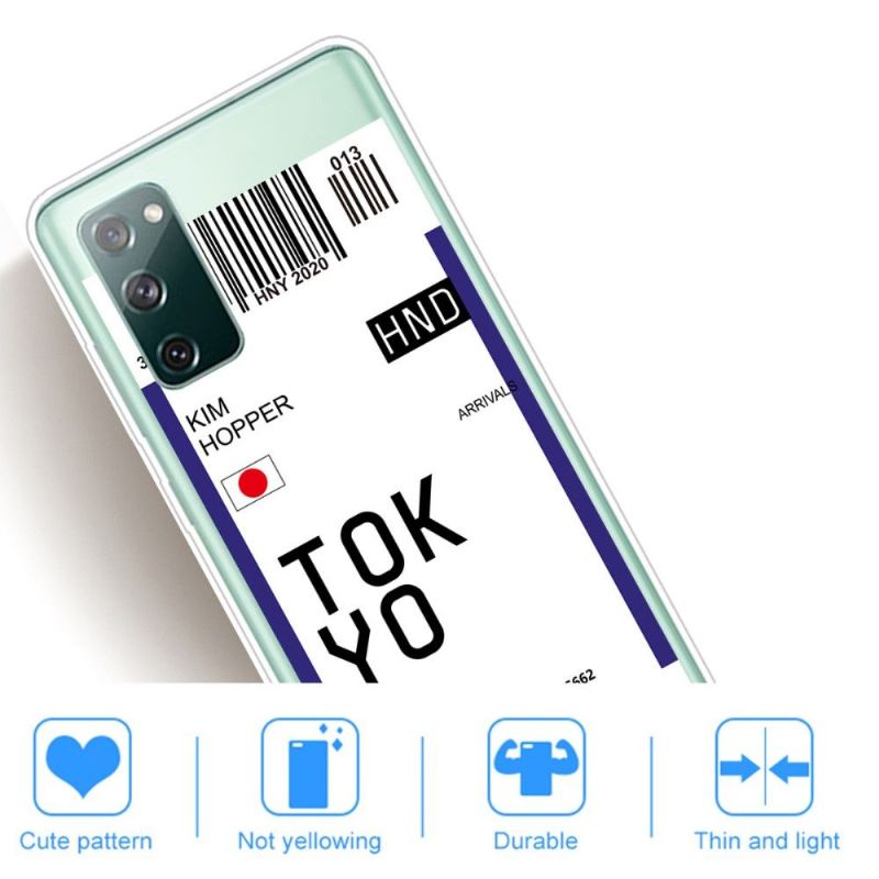 Kryty Na Mobil Na Samsung Galaxy S20 FE Palubní Vstupenka 05 Tokio