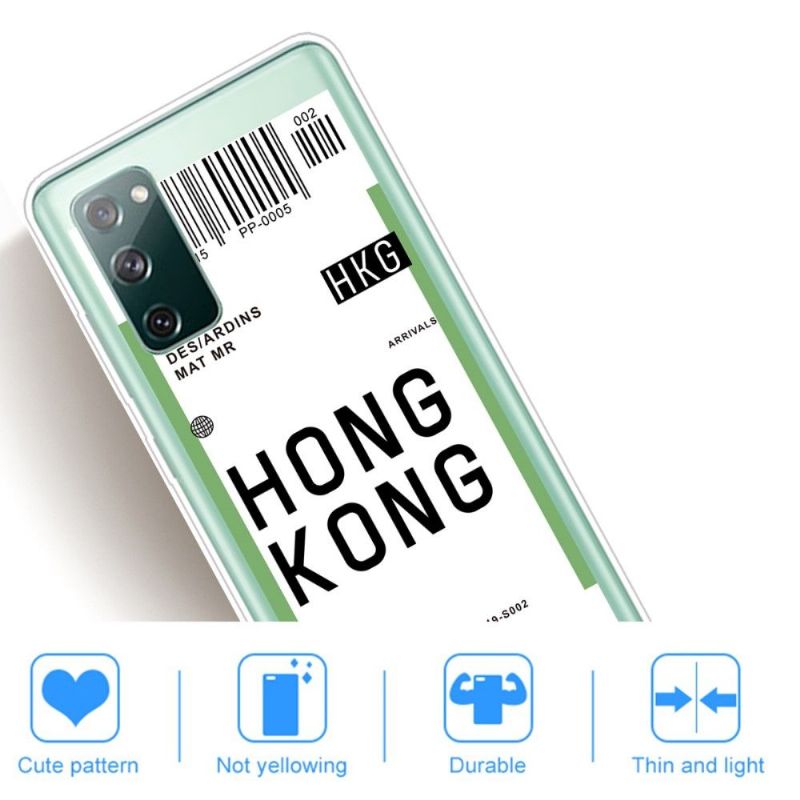 Kryty Na Mobil Na Samsung Galaxy S20 FE Palubní Vstupenka 07 Hong Kong