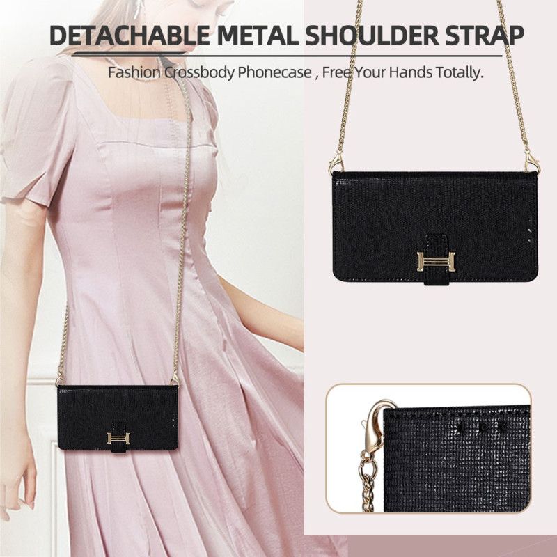 Kožený Kryt Realme C71 Peněženka Přes Rameno