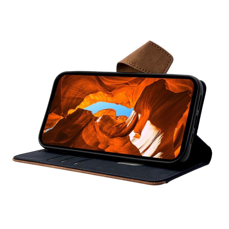 Kožený Kryt Realme C71 Vintage Rfid Peněženka