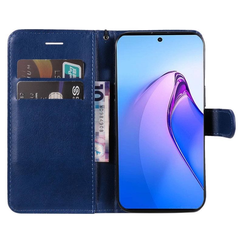 Flipové Pouzdro Na Oppo Reno 8 Pro Na Lana Obyčejné S Popruhem