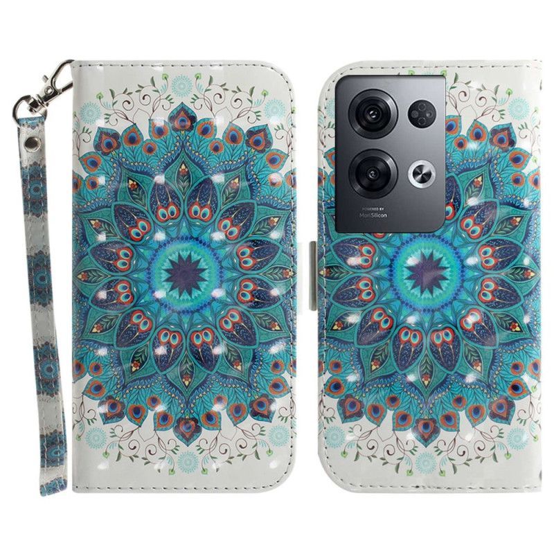 Flipové Pouzdro Na Oppo Reno 8 Pro Na Lana Strappy Mandala