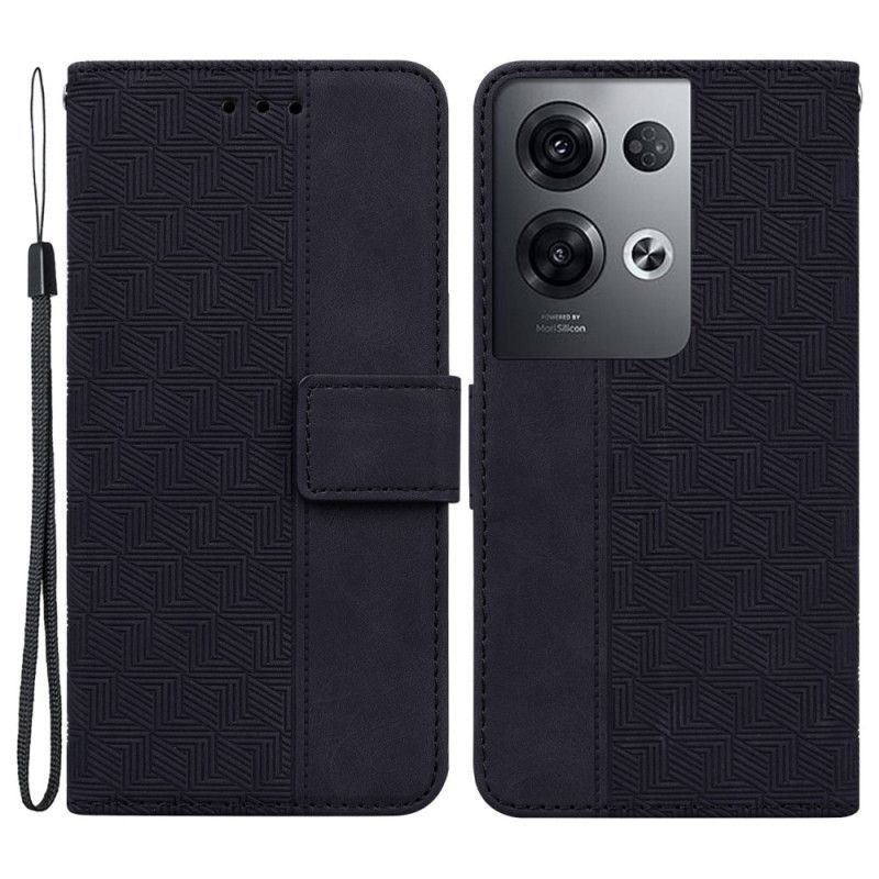 Flipové Pouzdro Na Oppo Reno 8 Pro Na Lana Strappy Vzor