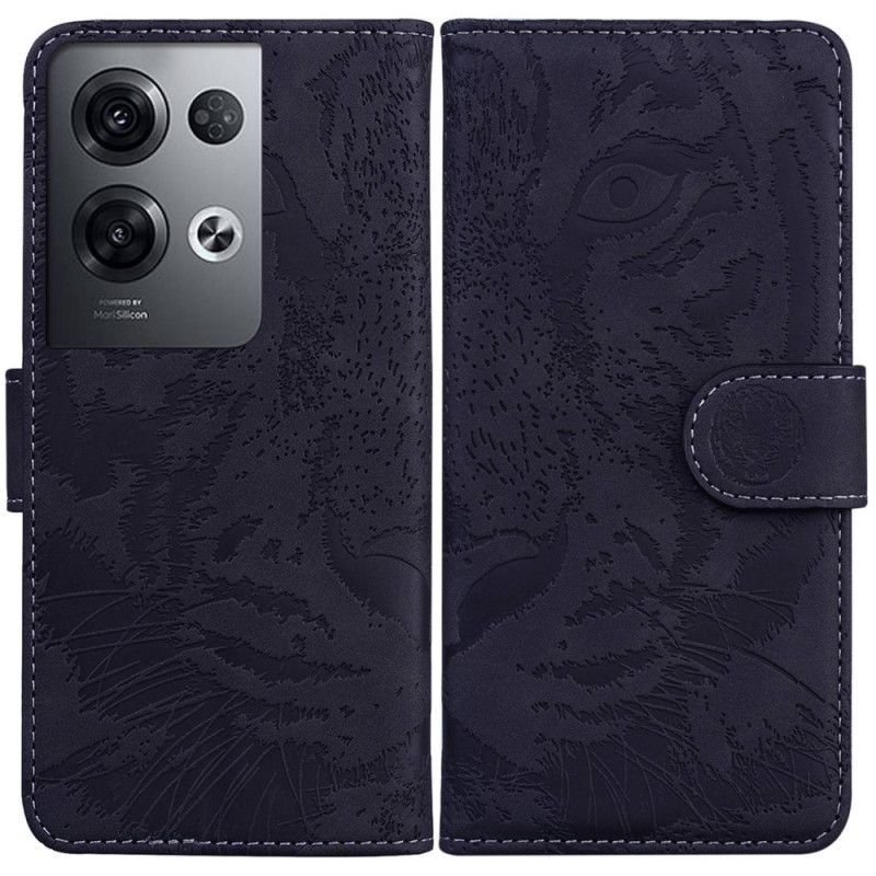 Flipové Pouzdro Na Oppo Reno 8 Pro Tygří Stopa