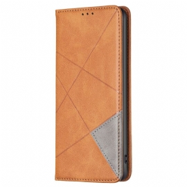 Kožené Pouzdro Folio Oppo A98 5g Geometrický Vzor
