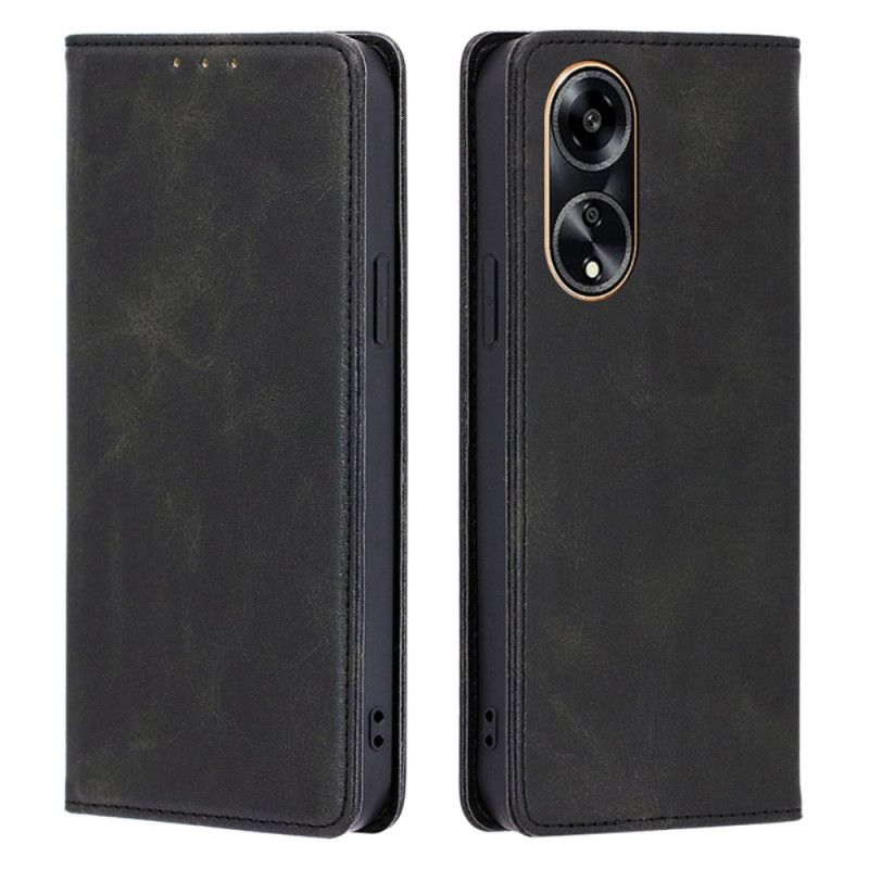 Kožené Pouzdro Folio Oppo A98 5g Retro Povrch