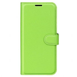 Kožený Kryt Na Oppo A98 5g Klasická Umělá Kůže Litchi