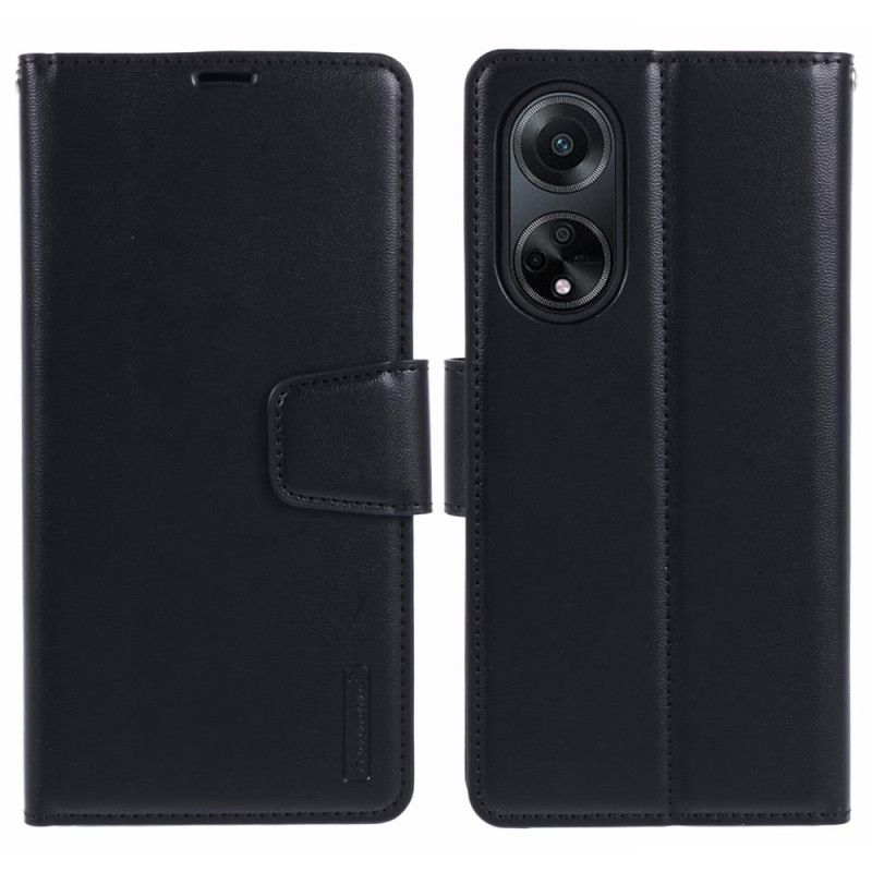 Kožený Kryt Oppo A98 5g Frézovací Řada Hanman