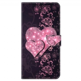 Peněženková Pouzdra Oppo A98 5g Krajkové Srdce
