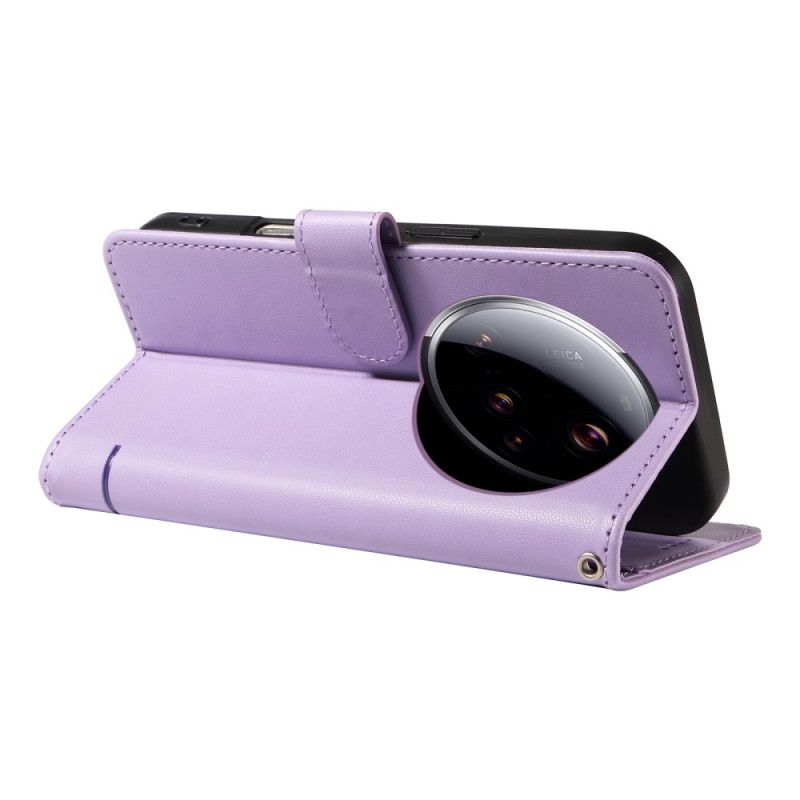 Kožený Kryt Na Xiaomi 15 Ultra Grafický Kočičí Popruh