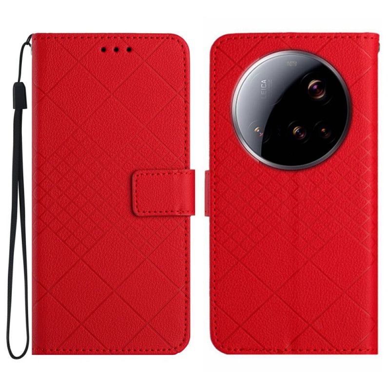 Kožený Kryt Na Xiaomi 15 Ultra Kosočtvercový Vzor