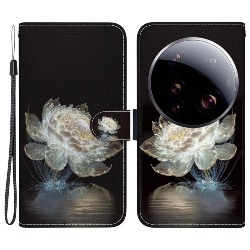 Kožený Kryt Na Xiaomi 15 Ultra Křišťálová Pivoňka