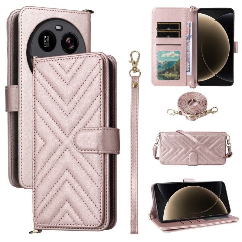 Kožený Kryt Na Xiaomi 15 Ultra Ramenní Popruh A Popruh